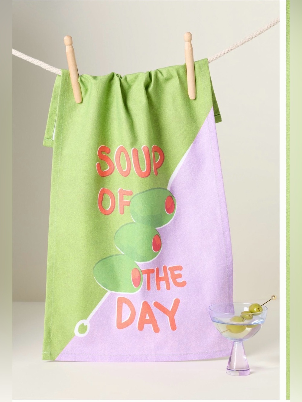 Anthropologie  Soup of the Day Bar Towel NWT